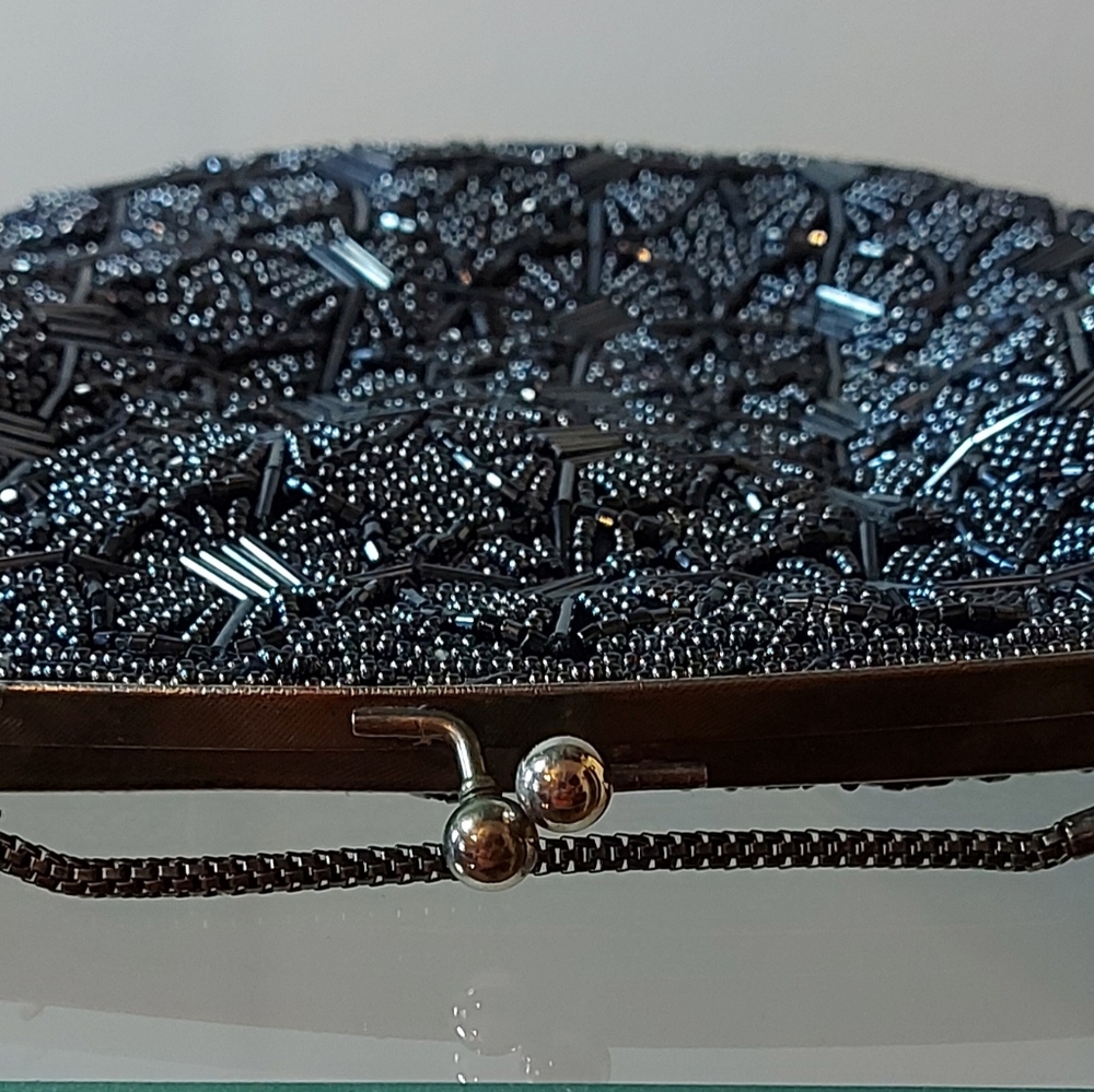Beaded Evening Bag, Beaded Clutch, Formal Occasion Purse, 1950's Clutch - Picture 2 of 6